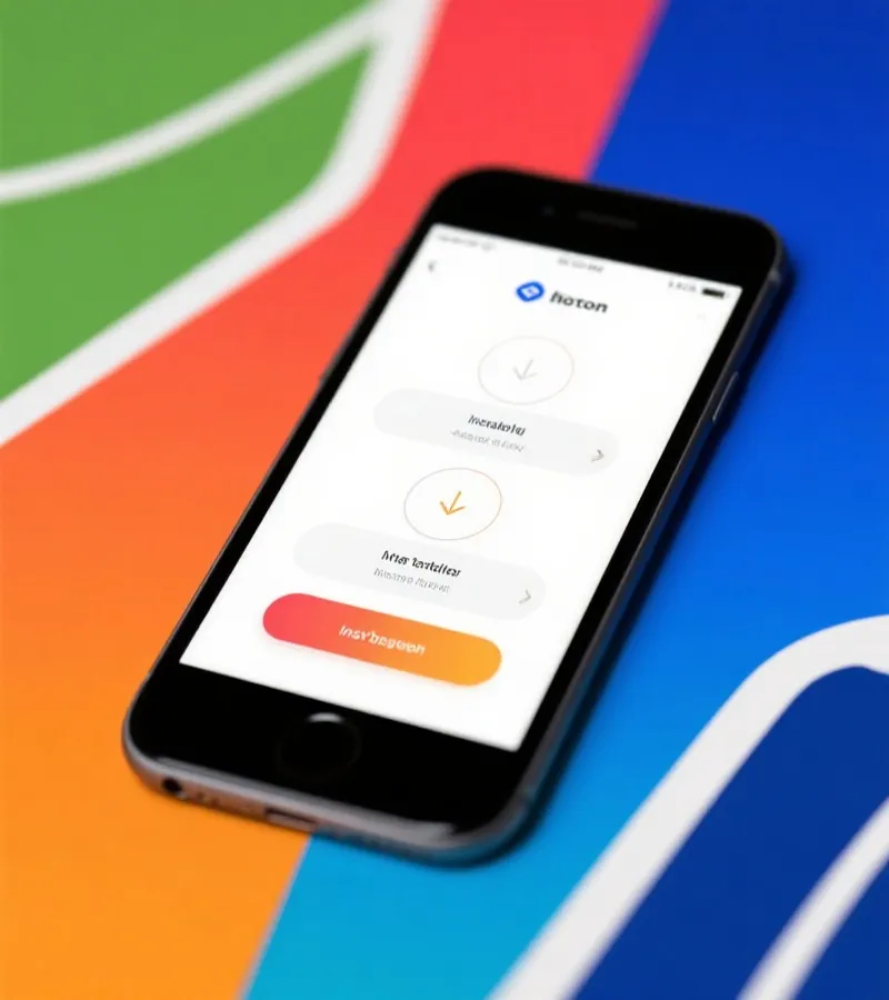 APP下载注册流程示意图